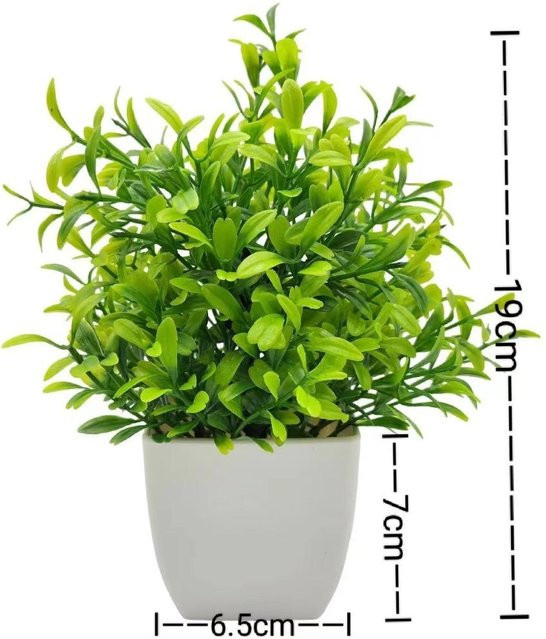 SZmohan Künstliche Bonsai Topfpflanze in Grün als Tischdeko für dein Zuhause - Bild 1