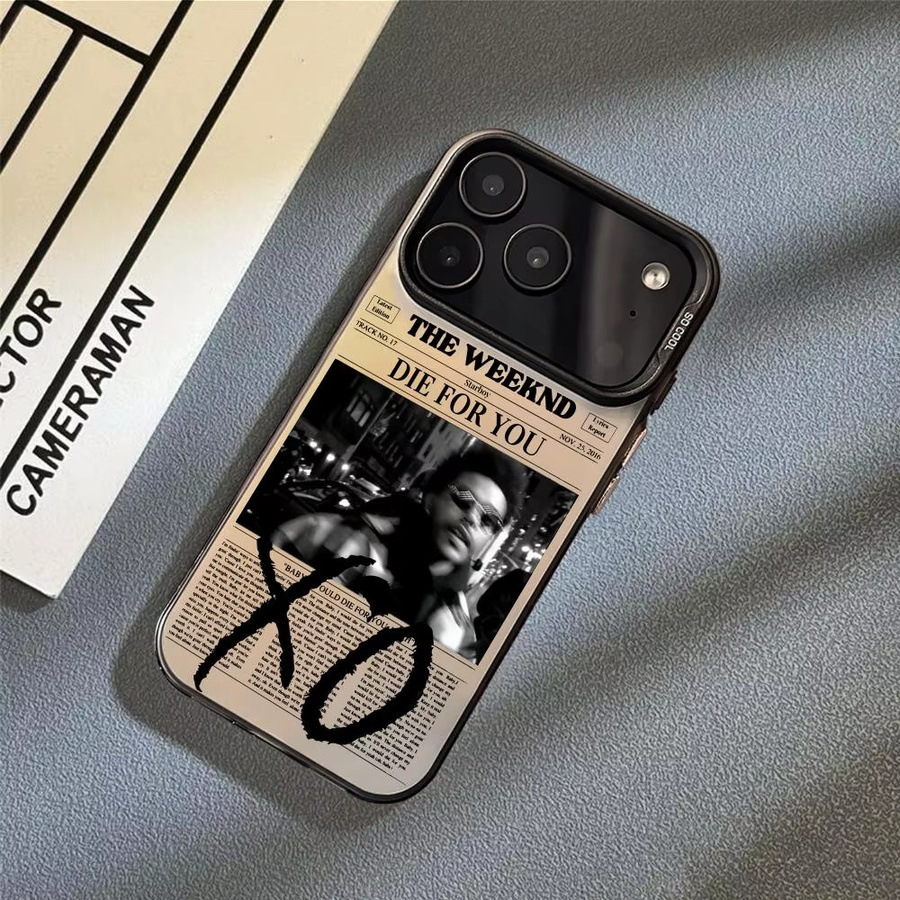 Xo XO Die W-Weeknd Handyhülle für iPhone 11 bis 17 Pro Max Air Matte Laser Aurora stoßfeste Funda in Weiß - Bild 3