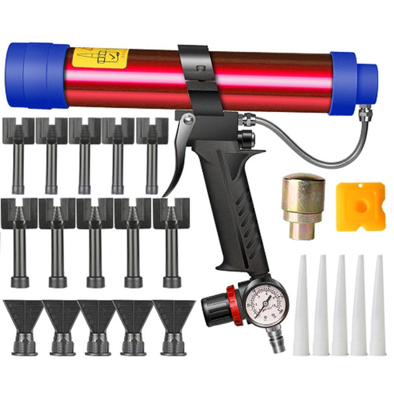 Kkmoon Pneumatische Glasklebepistole aus Aluminium in Multicolour, Einstellbarer Dichtstoff-Applikator für 310 ml Hartkleber - Bild 2