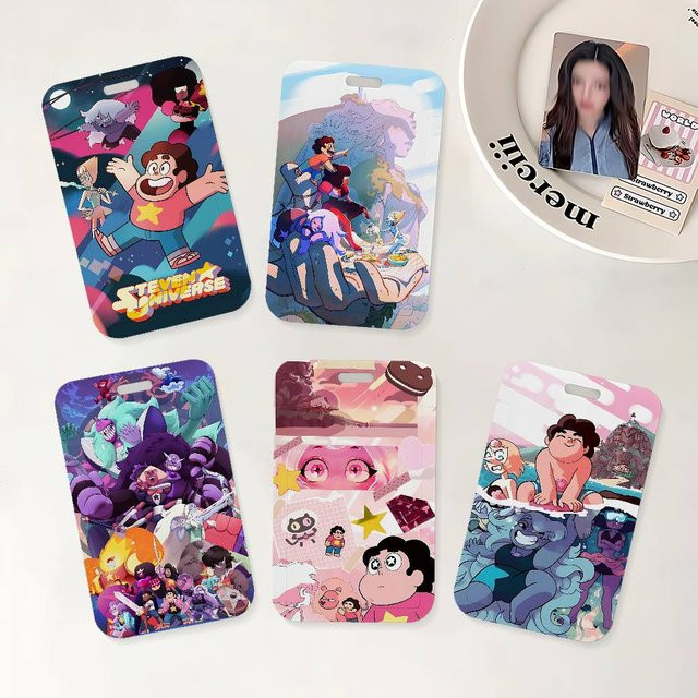 S-Steven U-Universe Ausweishalter mit Umhängeband in Multicolour für Büro und Schule - Bild 1
