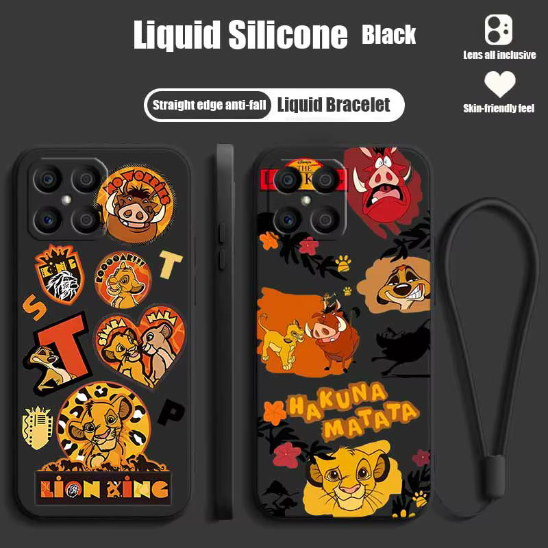 Simba Der König der Löwen Silikon Handyhülle mit Liquid Left Rope für Xiaomi Mi 15 15T 14 14T 13 12 11 und POCO X8 X7 M7 F7 F8 - Bild 1