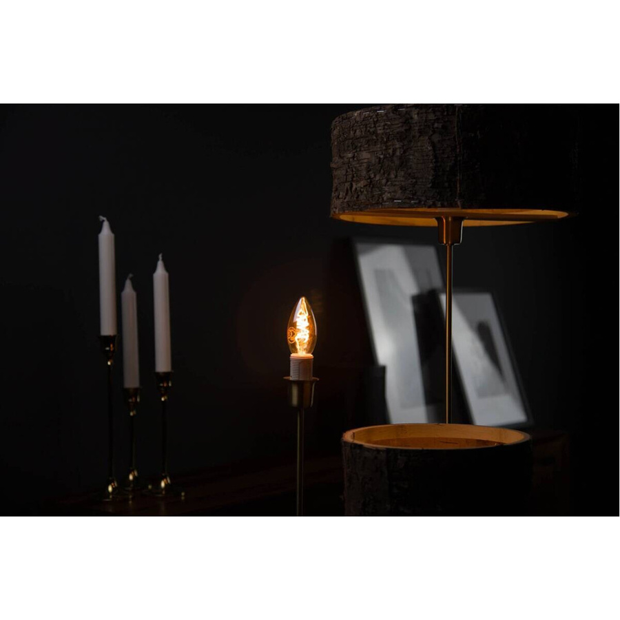 Blulaxa LED-Filamentlampe Vintage Kerzenlampe E14 Warmweiß Transparent Gold/Messing - Bild 2