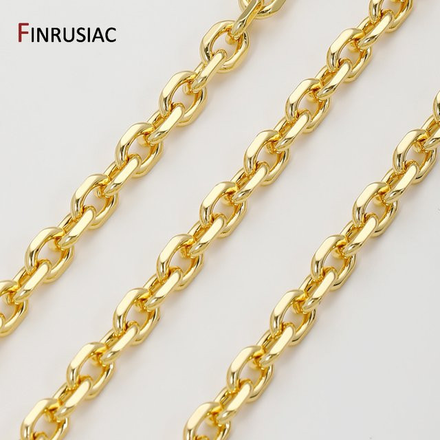 FINRUSIAC Halskette, 18K vergoldetes Messing, oval, 6,6 x 9 mm - Bild 1