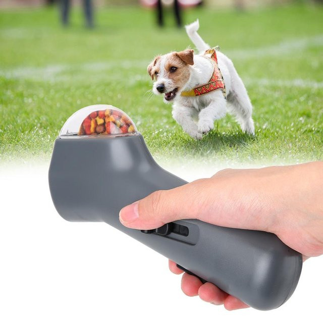 mfySpace Leckerli-Werfer, interaktives Futterspielzeug für Hunde, gray - Bild 1