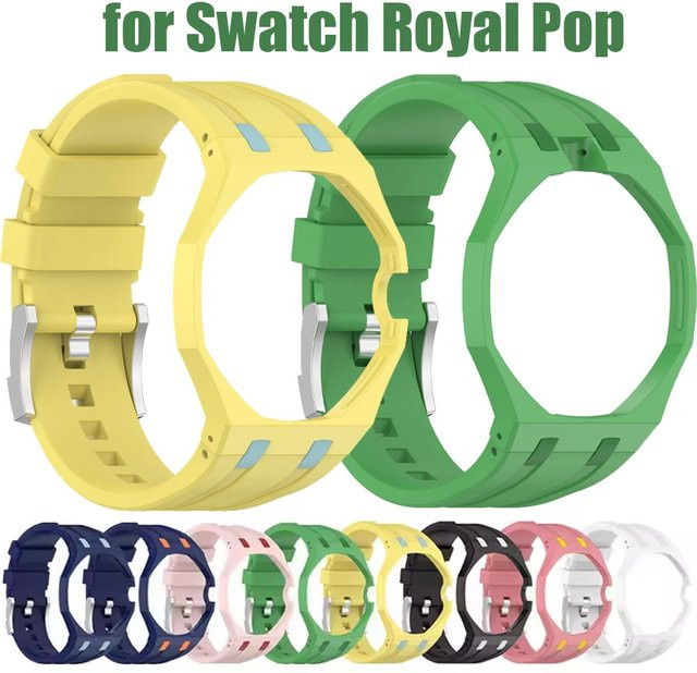Swatch Uhrenarmband Silikon, Schwarz, Unisex - Bild 1