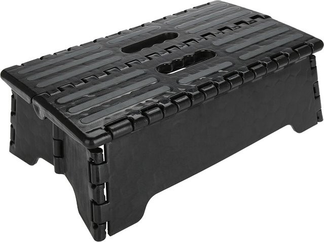 Tragbarer Klapphocker von KaiSai als Trittleiter in Schwarz und Grau für das Badezimmer oder auf Reisen - Bild 1