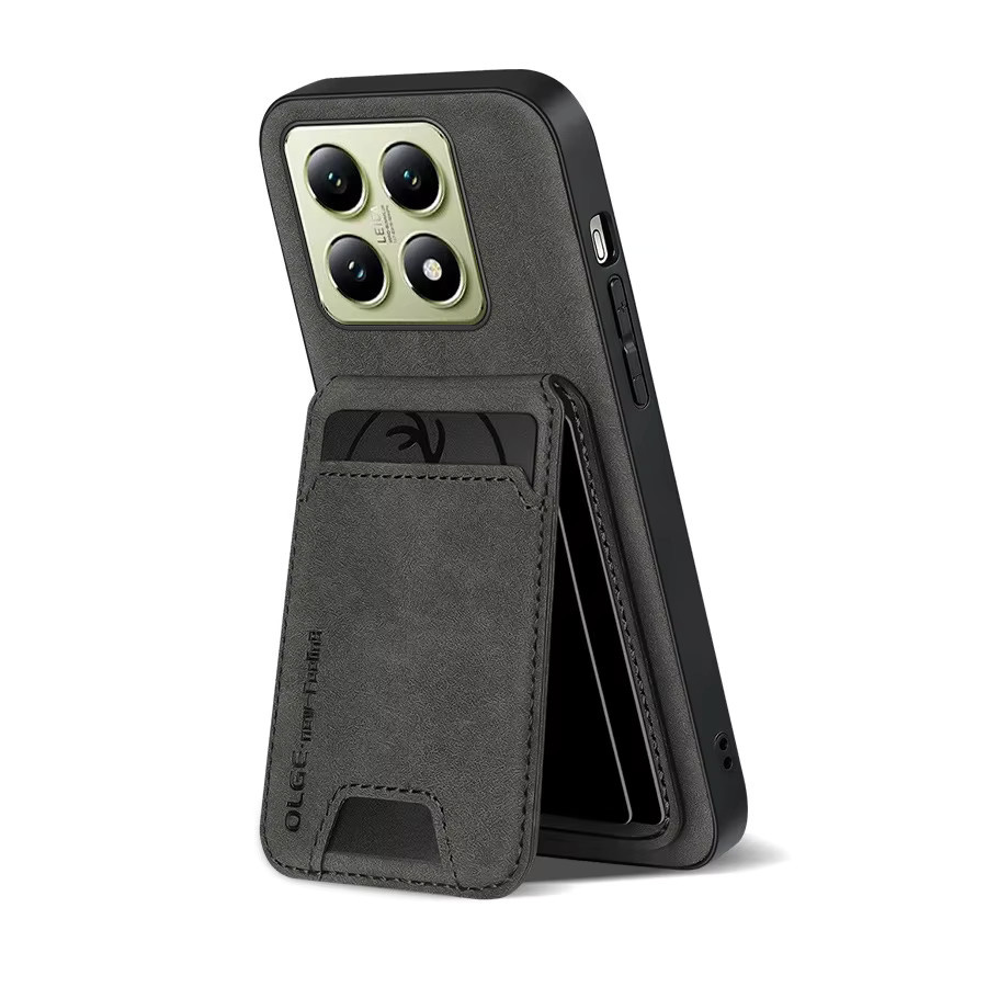 Schafsleder Kartenetui Hülle für Motorola Moto G-Serie in Grau - Bild 4