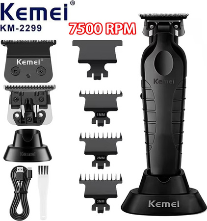 Kemei Elektrischer Haarschneider KM-2299, Schwarz, Unisex