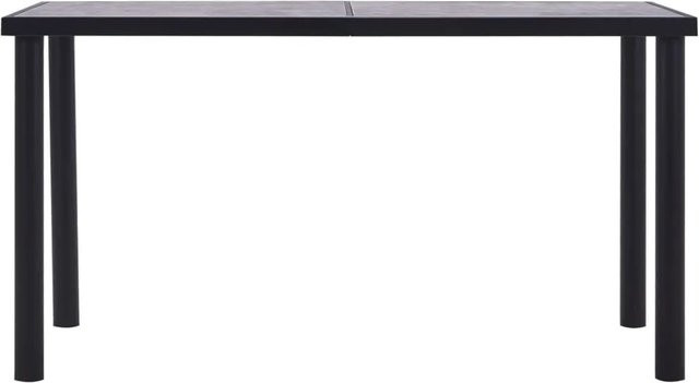 vidaXL Esstisch modern in Schwarz und Betongrau aus MDF und Metall, B/T/H: 140 x 70 x 75 cm - Bild 1