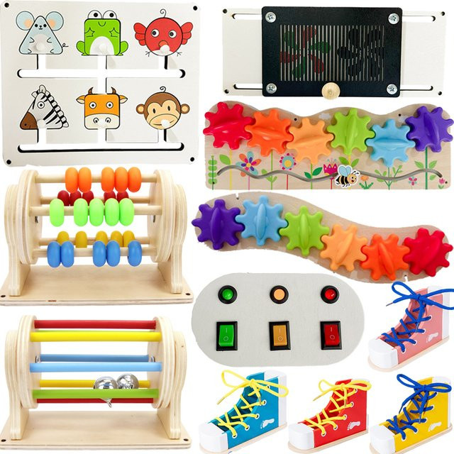 TYTYUO Montessori Puzzle Spielzeug, Tiere, Holz, Bunt / Mehrfarbig - Bild 1