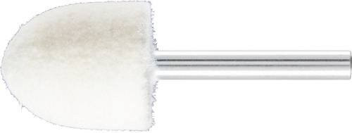 PFERD Filzpolierstifte in Spitzkegelform, mittelhart, weiß, Durchmesser: 25 mm, Länge: 30 mm, Schaft-Durchmesser: 6 mm, 10 Stück - Bild 1