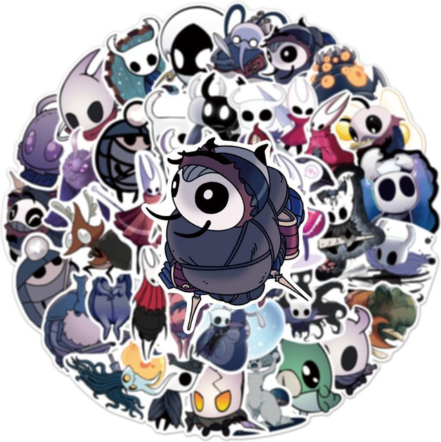 54 Stück Hollow Knight Silksong Aufkleber Set, wasserfeste DIY Sticker in Multicolour für Scrapbooking, Handy und Skateboard - Bild 1