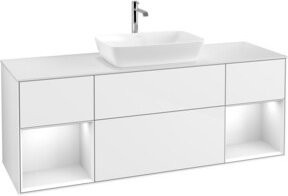 V&B Waschtischunterschrank Finion in Weiß glänzend lackiert, Breite: 160 cm, Tiefe: 50,1 cm, Höhe: 50,1 cm - Bild 1
