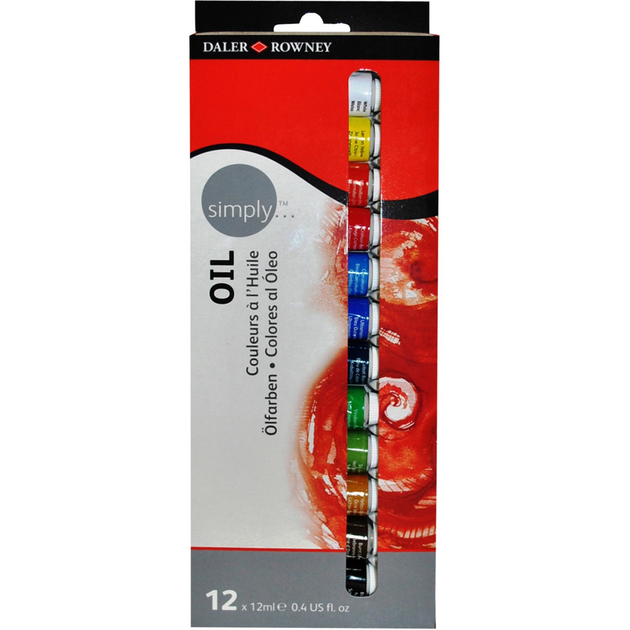 Daler-Rowney Simply Ölfarben-Set mit 12 Farbtuben à 12 ml in Multicolour - Bild 2