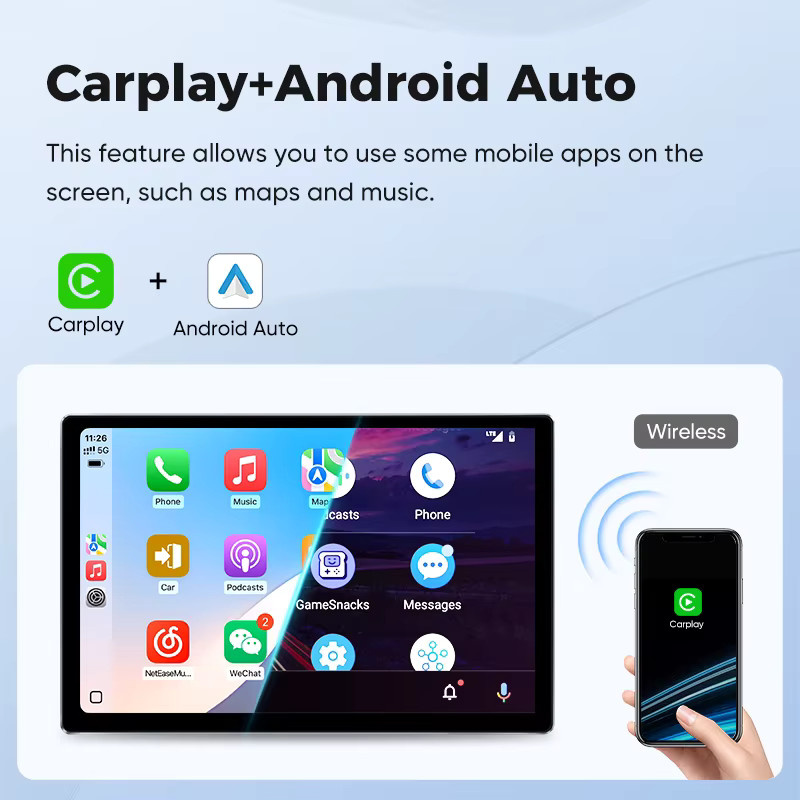 Ainavi Multimedia Autoradio mit 13,1 Zoll Display für Honda CR-V 2017-2021, 2K HDMI, Carplay und Android Auto, Schwarz - Bild 4