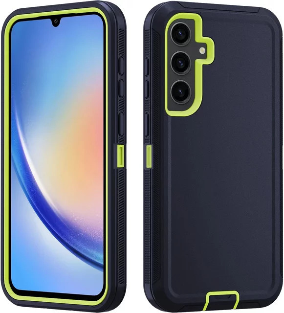OtterBox Defender Armor Series Schutzhülle für Samsung Galaxy A16 A06 A56 A36 A26 A13 A35 A34 A14 A15 A55 in Schwarz und Grün - Bild 1