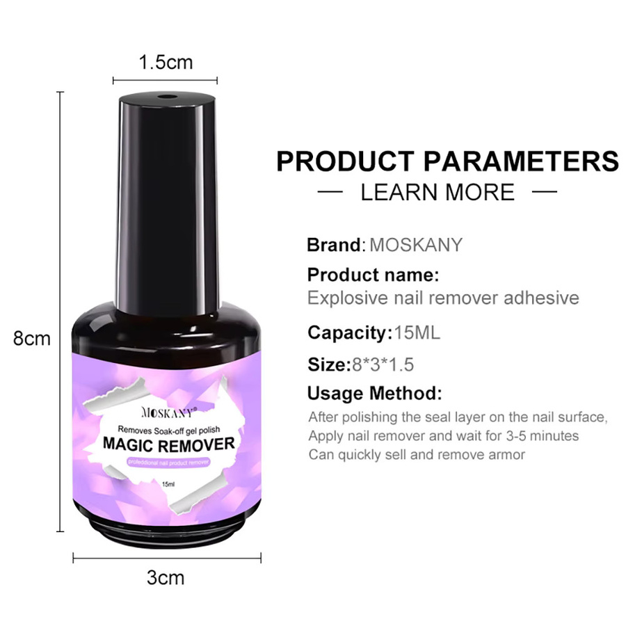MOSKANY Magic Remover Nagel-Gel-Nagellack, 15 ml - Bild 6