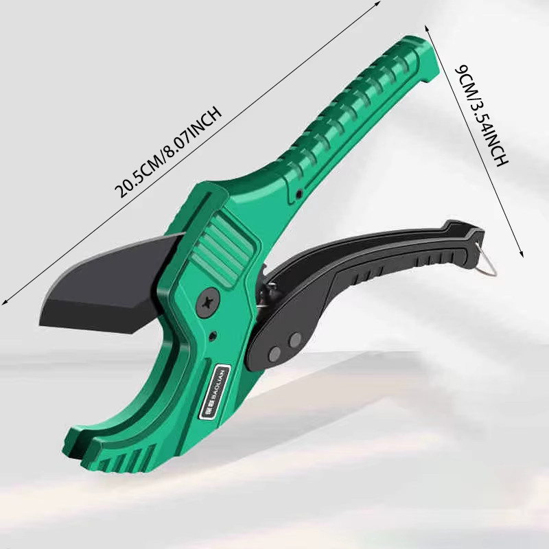 Baollian SK5 Ratschen-Rohrschneider für PVC, PU, PP und PE, Schlauchschneider für DIY-Projekte, Blau/Grün, Durchmesser: 32-42 mm - Bild 2