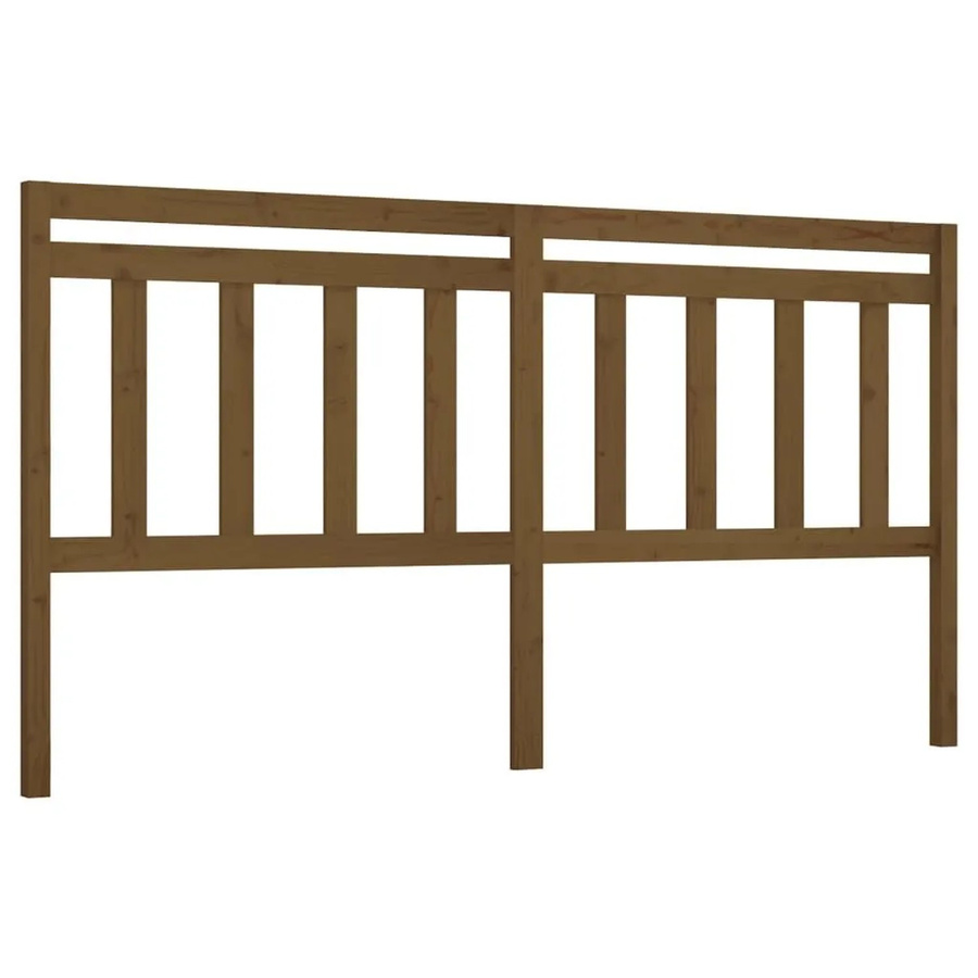 vidaXL Kopfteil aus Kiefer-Massivholz in Honigbraun, rustikales Bettgestell-Zubehör, Breite: 186 cm, Tiefe: 4 cm, Höhe: 100 cm - Bild 2
