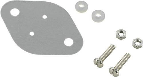 TRU Components TC-A18-9C Montagematerial-Set für Halbleiter TO-3 in Silber, B: 42 mm, T: 30 mm - Bild 1