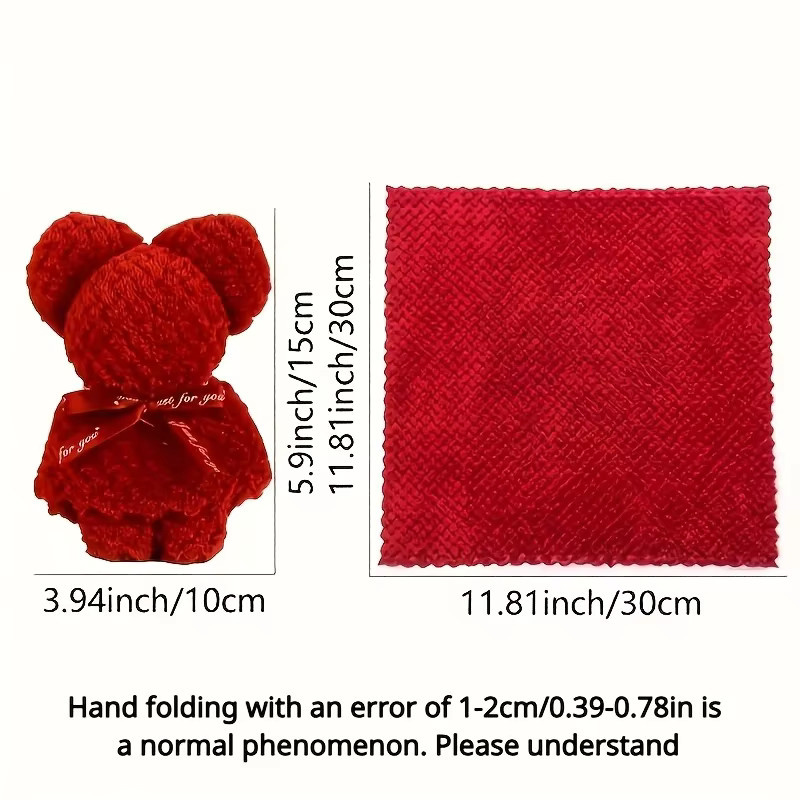20 Stück Transparentes Geschenkset mit Teddybär und Handtuch für Hochzeiten, Weihnachten oder Geburtstage - Bild 2