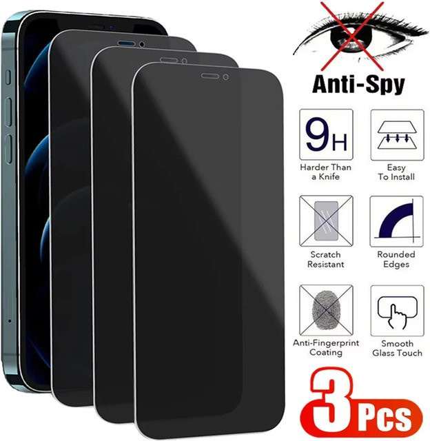 Smooth Touch Privacy Displayschutzfolie für Samsung Galaxy A57 A56 A55 A36 A35 A54 A17 A16 A26 A25 A34 A33 A15 A07 A06, Vollkleber, transparent - Bild 1