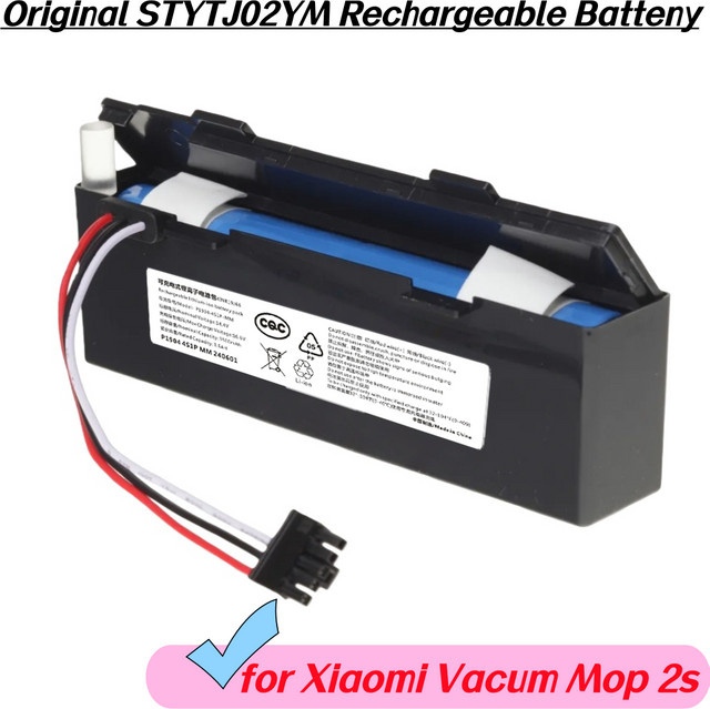 Xiaomi Ersatz-Akku 14,8V 3500mAh für Mop Pro, Mop 2S, Yunmi und Haier JX37 Saugroboter in Schwarz - Bild 1