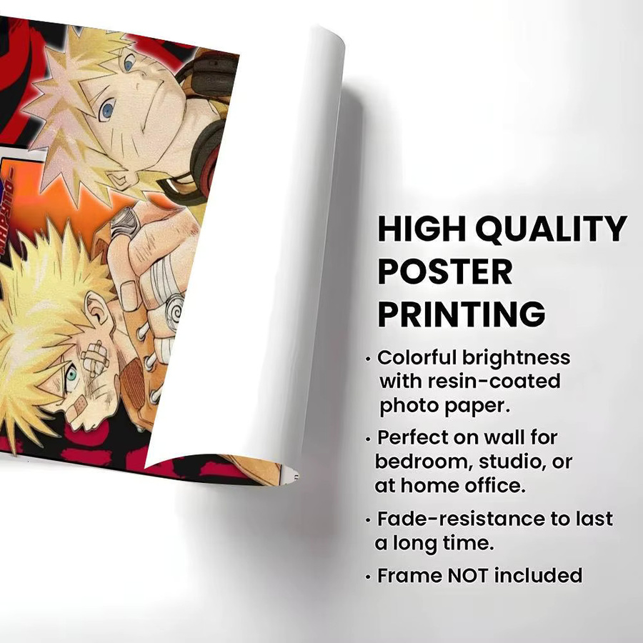 Minimalistisches Naruto Poster als dekorative Grafik in Mehrfarben für deine Wanddekoration - Bild 2