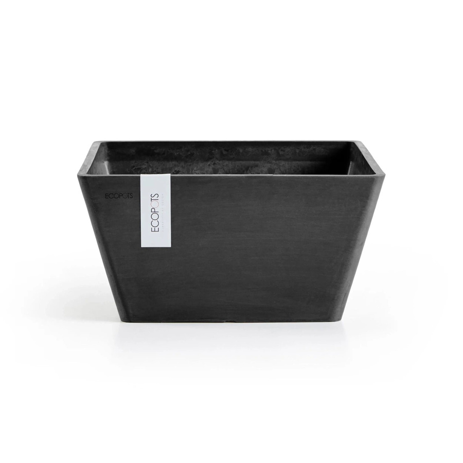 Ecopots Pflanzschale Berlin quadratisch Dunkelgrau B: 25 cm, H: 12,8 cm - Bild 2