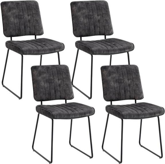 4er-Set Stühle LIAM von byLIVING in Anthrazit aus Samt mit Metallgestell im Vintage-Design, B/H/T: 45 x 83 x 61 cm - Bild 1