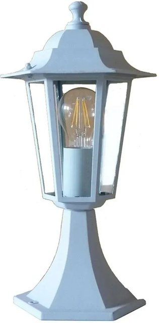 Dapo Kingston Außen Sockelleuchte aus Aluminium in Weiss mit E27 Fassung - Bild 1