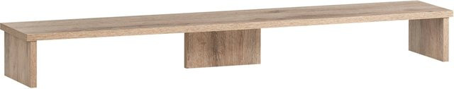 Monitoraufsatz Möbelpartner Niels in Eiche Wildeiche Nachbildung, Braun, B: 110 cm, H: 12,7 cm, T: 20 cm - Bild 1