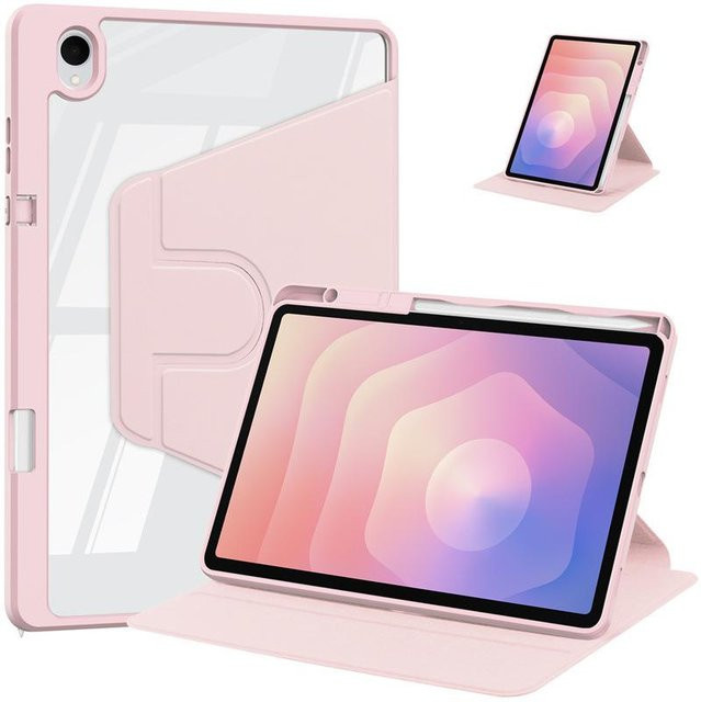 Samsung Galaxy Tab S11 5G 11 Zoll Hülle mit 360 Grad drehbarem Ständer in Rosa für SM-X730 und SM-X736 - Bild 1