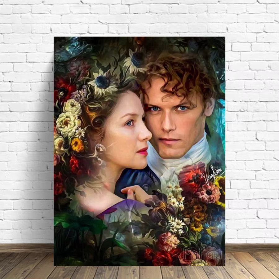 YUTTEE Diamantmalerei Outlander Jamie Fraser Motiv als Kristall-Foto-Kunstwerk in Mehrfarbig - Bild 2
