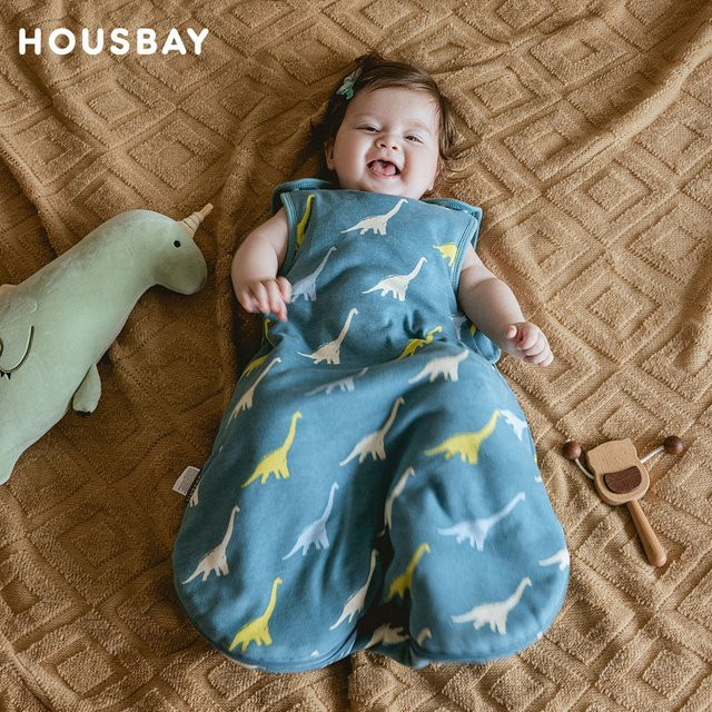 HOUSBAY Baby Schlafsack mit Dinosaurier-Print für Jungen, 2,5 Tog, 100% Baumwolle, 0-24 Monate - Bild 1