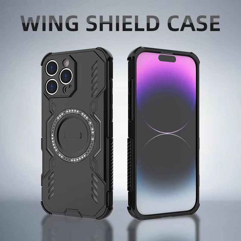 Magnetische Xiaomi Handyhülle mit Wärmeableitung und stoßfestem Schutz in Schwarz oder Grün - Bild 4