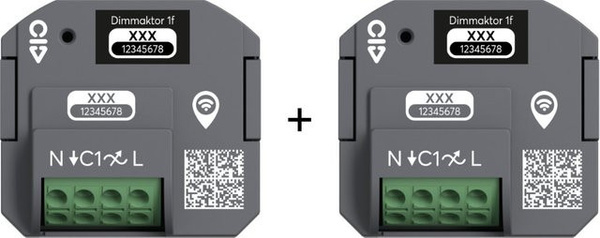 Busch-Jaeger Dimmaktor free@home wireless 1-Kanal Unterputz Dimmer 2er-Set Grau