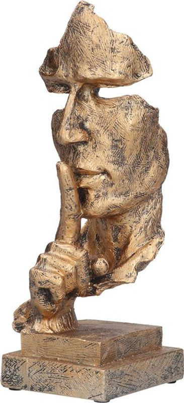 TOMTOP JMS Denker Statue aus Kunstharz in Gold, klassische Dekoration für Menschen - Bild 1