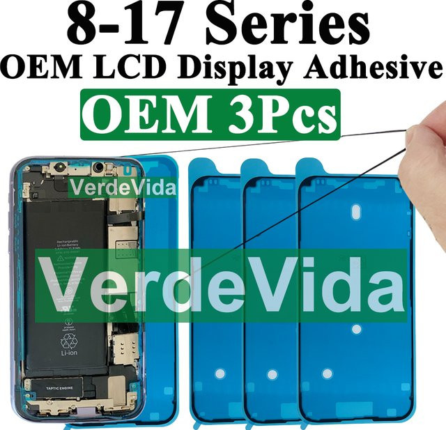 3er-Set wasserdichtes LCD-Klebeband für Apple iPhone 8 bis iPhone 17 Serie, SE, XR, XS, 11, 12, 13, 14, 15, 16 Pro Max zur Reparatur und zum Ersatz - Bild 1