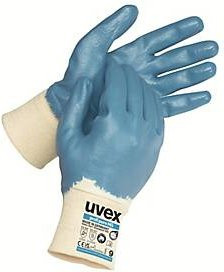 Uvex profi pure HG Schutzhandschuhe, 10 Paar, blau-weiß, wasserdicht mit Hydro-Grip-Spezialpolymerbeschichtung, EN 388 und EN 407, Hitzeschutz bis 100°C - Bild 1