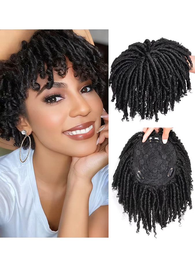 BUDABUDABUDA Synthetische Dreadlock-Halbperücke, Afro-Lockenhaar, Unisex - Bild 7