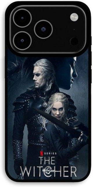 MANIACASE iPhone 17 Pro Max Hülle The Witcher Geralt Yennefer Ciri Epee Schwarz - Bild 1