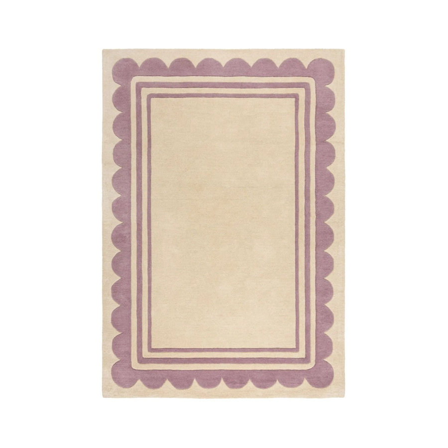 Flair Rugs Wollteppich Lois handgetuftcht aus Bio-Wolle in Lila-Beige B: 160 cm, T: 230 cm - Bild 2