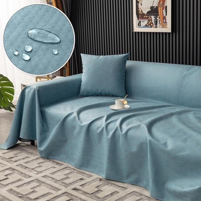 Wasserdichte Sofadecke von Your Warm Home in Blau, einfarbig, B/T/H: 210 x 90 cm - Bild 1
