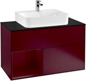 V&B Waschtischunterschrank Finion 100 mit Wandbeleuchtung, Breite: 100 cm, Höhe: 50,1 cm, Tiefe: 50,1 cm - Bild 1