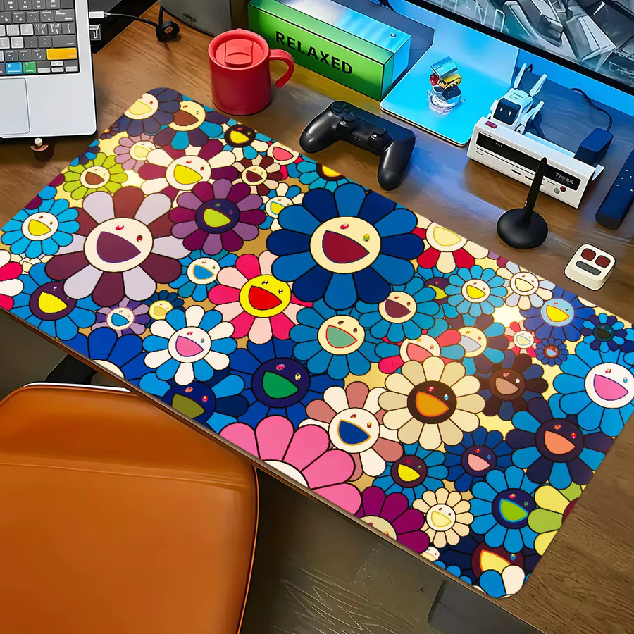 Rutschfestes und verdicktes Gaming Mauspad im Takashi Murakami Kunstdesign, Mehrfarbig - Bild 4
