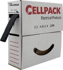 Cellpack Schrumpfschlauch in Abrollbox Schwarz 10m SB 4.8-2.4 - Bild 1