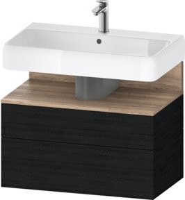 Duravit Waschtischunterschrank Qatego Schwarz Matt, Wandmontage, B/T/H: 79 x 47 x 59 cm - Bild 1