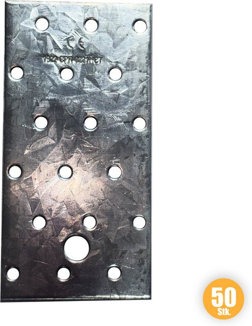 Kraft Werkzeuge Perforierte Lochplatte aus verzinktem Stahl, Farbe: Silber, B: 60 cm, H: 120 cm, Tiefe: 0,2 cm - Bild 1