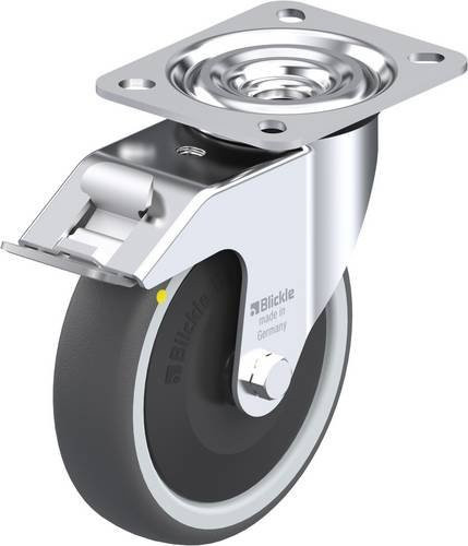 Blickle L-PATH 125KF-FI-ELS Lenkrolle mit Feststeller in Grau - Bild 1